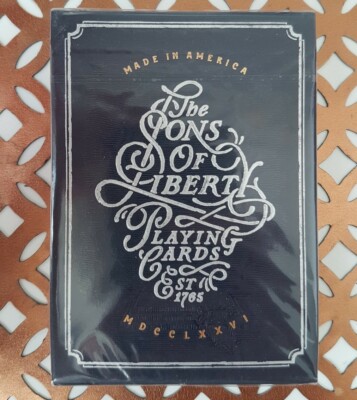 Sons Of Liberty Blue Silver Ed Playing Cards New Sealed Art of Play USPCC Deck 