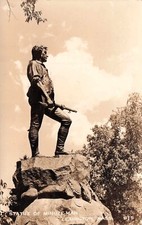 RPPC Minute Man Statue Following Paul Revere Lexington Concord Vtg Postcard F53
