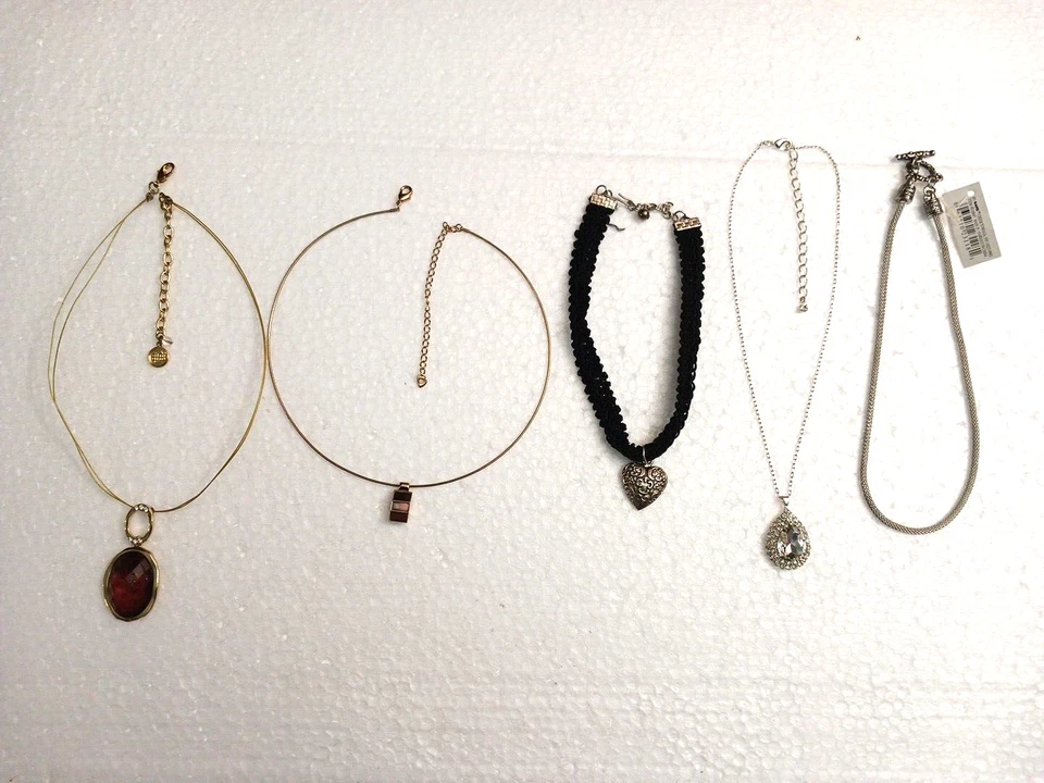 Collar con colgante de 2 lados, gran lágrima de cristal, BB, Ganz. ¡Obtienes los 5! Foto 2 de 4