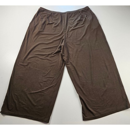 J jill wearever XL PETITE XLP Full leg cropped brown pants with pockets