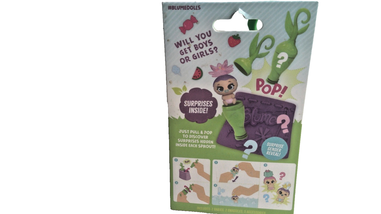 Blume Baby Pop Dolls Twin Pack W/ Surprise Inside NEW G16