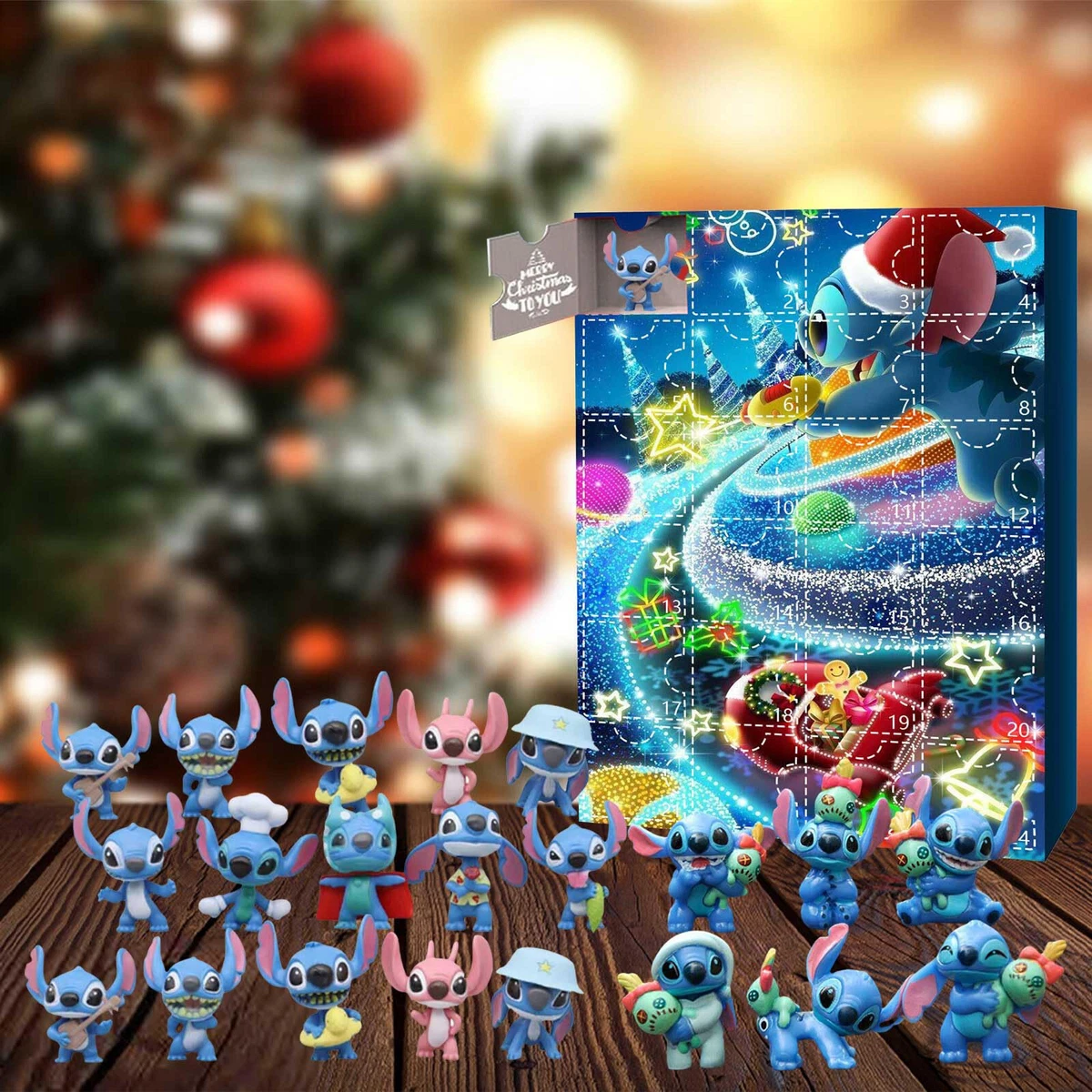 Stitch Christmas Doll Advent Calendar 2023 New Contains 24 Gifts Christmas  Toys+