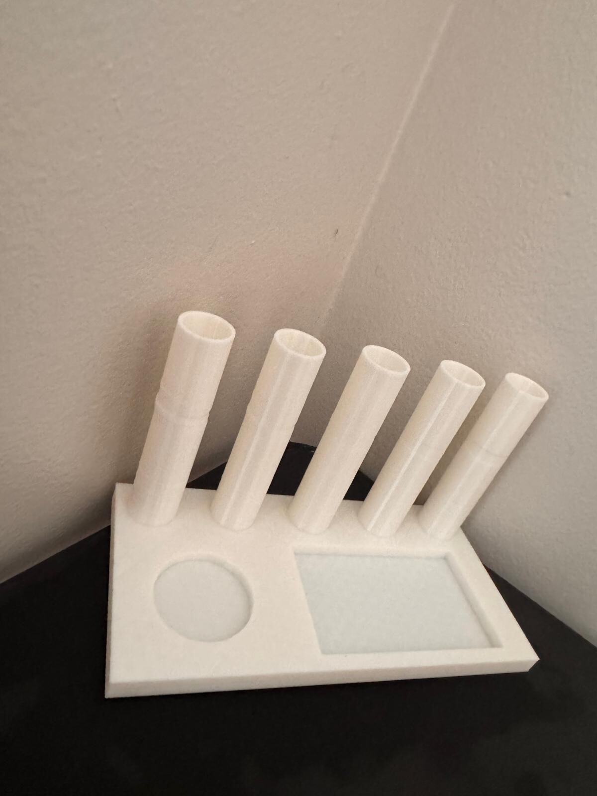 Deluxe Toothbrush & Organizer Set with Personalized Customizable Hygiene Caps   