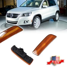2PCS OE-Style Amber Lens Front Bumper Side Marker Lights For 2009-2017 VW Tiguan