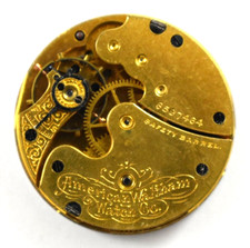 Vintage Waltham Seaside 0s 11J Hunting Pocket Watch Movement lot.wc