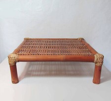 table basse carrée rotin