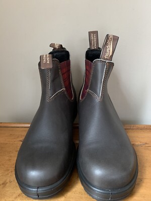 NEW Blundstone Original Chelsea Boots Stout Brown Plaid AUS  display picture 1