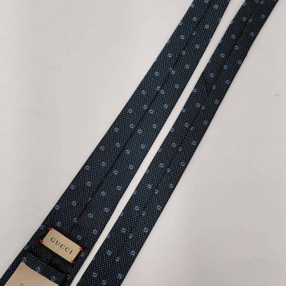 Level Gucci Narrow Tie    Interlocking Jacquard B… - image 8