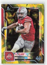 Max Klare 2025 Bowman University Chrome Sapphire Yellow #/75 #59 Ohio State