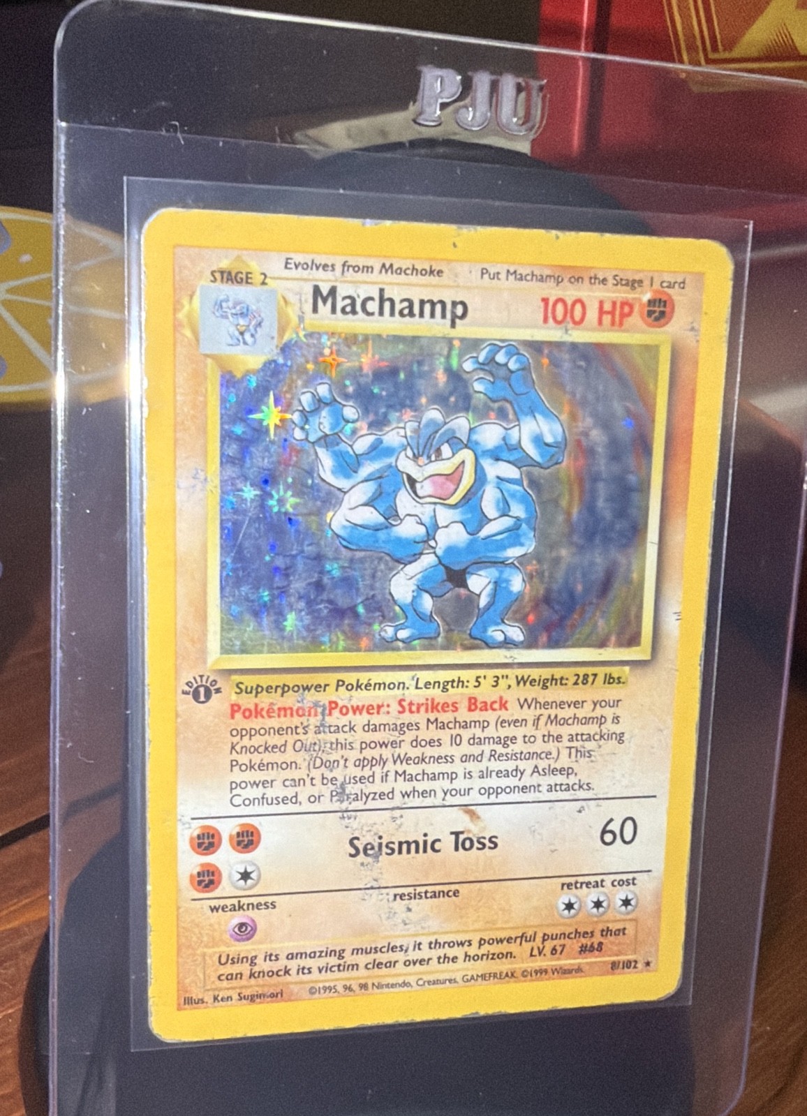 Pokémon TCG Machamp Base Set 8/102 Holo Unlimited Holo Rare