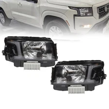Headlights NO Bulbs For 2022-2023 Nissan Frontier Halogen Headlamps Left+Right