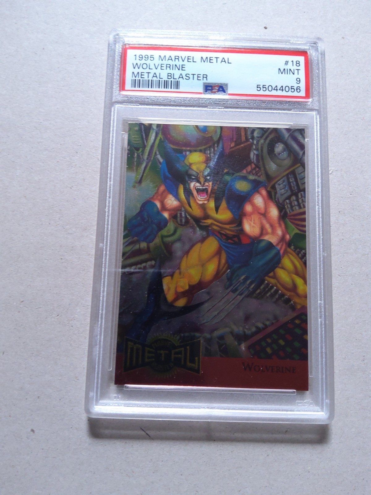 1995 Marvel Metal #18 METAL Blaster WOLVERINE PSA 9