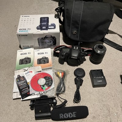 Canon EOS 7D 18.0MP Digital SLR Camera Kit EF-S 18-135mm Lens Shutter Count 3024