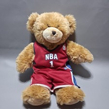 Build-A-Bear Workshop Brown Teddy Bear in NBA Jersey 1 and Boxers Outfit