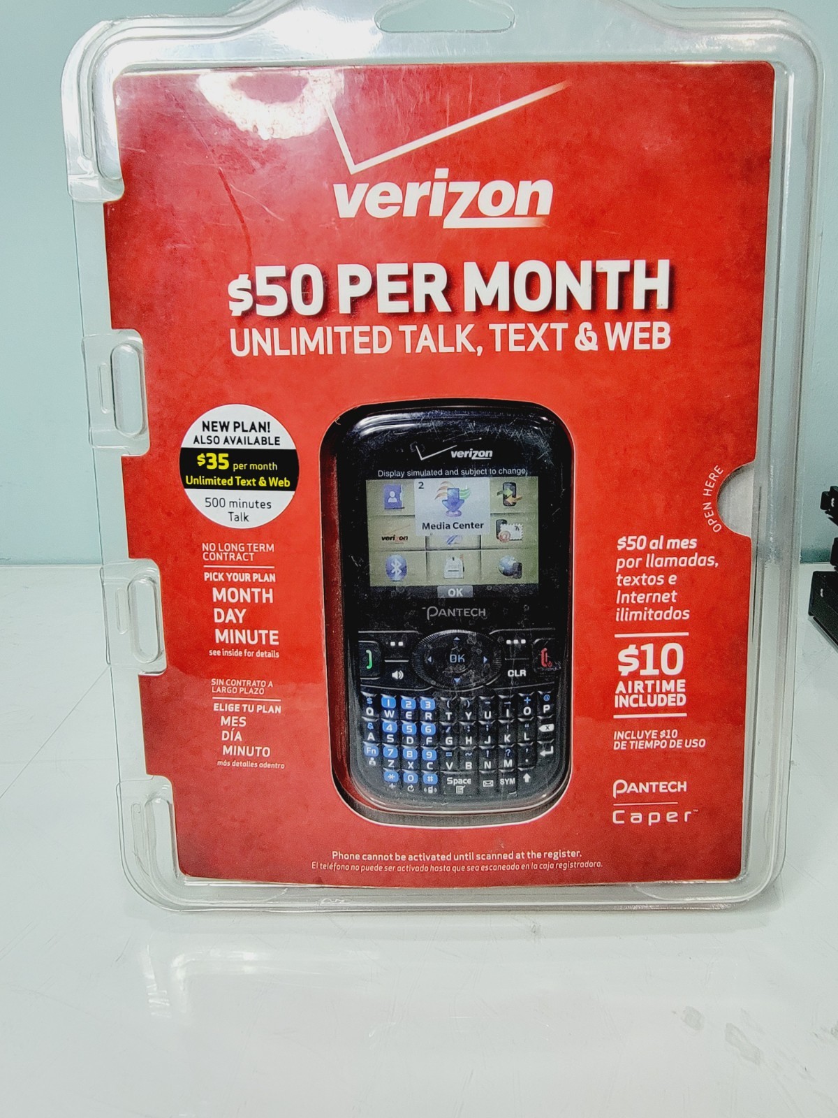 VTG 2011 Pantech TXT8035B Caper Prepaid Phone Verizon Brand 