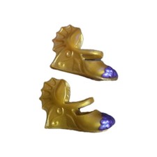 Disney Descendants Isle Lost Mal Repuesto Oro Púrpura Tacones Zapatos Muñeca Talla