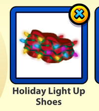 Webkinz Online Christmas Holiday Light Up Shoes Clothing Clothes Virtual Item