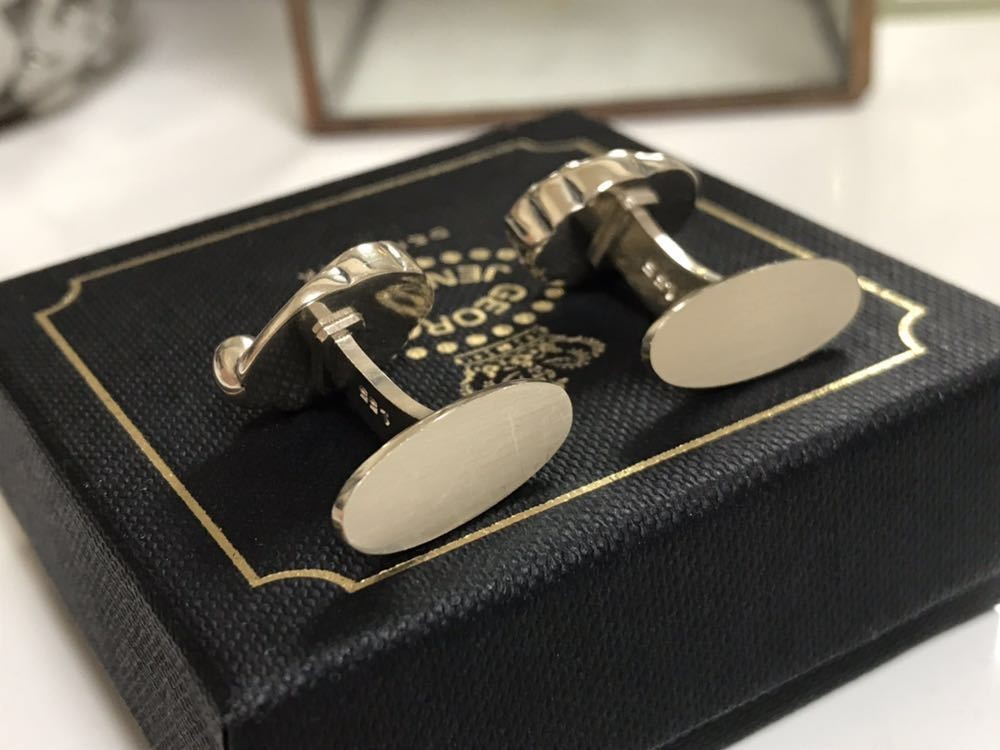 Georg Jensen Wave Pattern Cufflinks Sterling Silv… - image 6