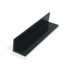 Plastics Black 1-1/2 Inch X 1-1/2 Inch X 1/8 Inch Thick Rigid Plastic Extrude...