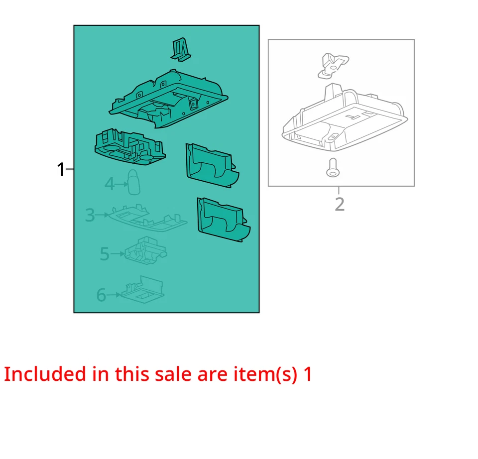 2011 Ford F250SD Overhead Console Used 4DR PU OEM BC3Z26519A70CB 190K Miles - Image 4 of 4