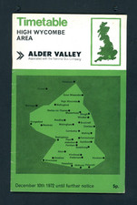 BUS TIMETABLE: ALDER VALLEY FOR HIGH WYCOMBE AREA 1972 NBC