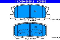 Ate Bremsbelagsatz Scheibenbremse 13.0460-5855.2 FüR 4007 Peugeot Crosser C4 Js