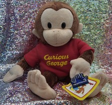 Russ Applause Curious George Celebrity Beanbag Plush Monkey Nwt Item 38024 12"