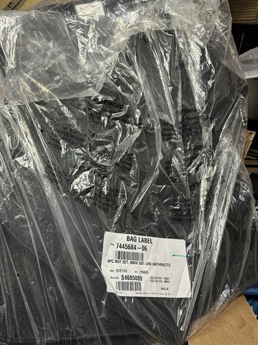 OEM BMW 7445684-06 X3/X3M 4-Piece Black Anthracite Floor Mats - Factory Sealed