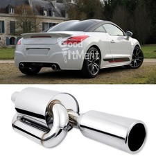 Ø63mm Einlass Doppelschleifen Auspuff Schalldämpfer Für Peugeot RCZ 1.6 THP