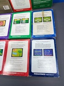 INTELLIVISION LOT OF 12 BOXED GAME GAMES DONKEY KONG Q BERT PITFALL DUNGEONS