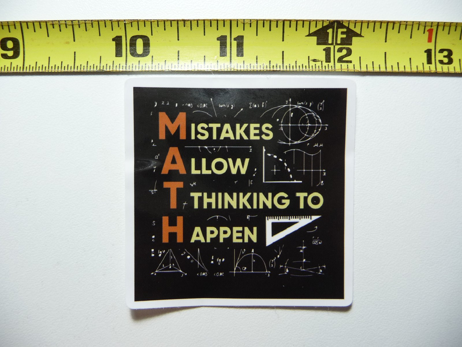 Math Mistakes Encourage Thinking Sticker for School Teachers Professors