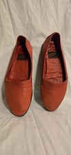 Vintage 80s Aerosoles What's What Red Leather Ladies 6 B Women's Slip On Shoes
