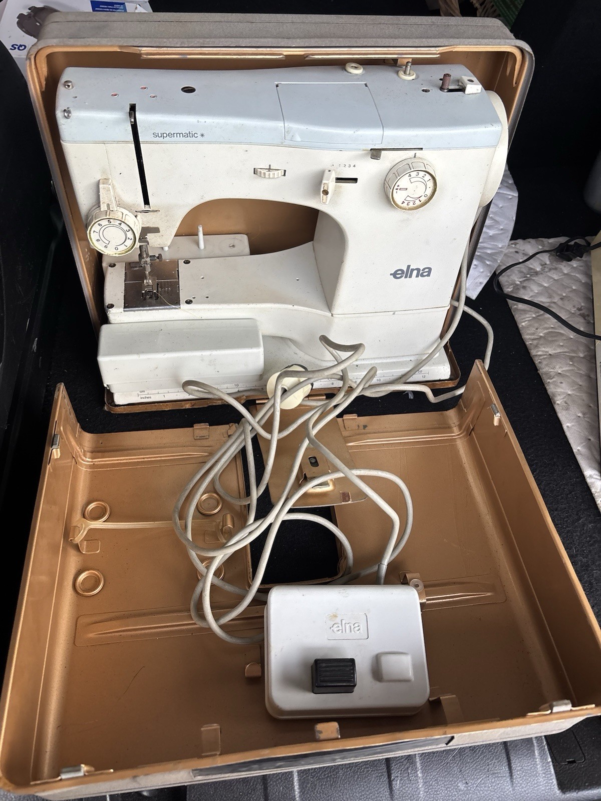 Vintage ElnaSuper   Sewing Machine Foot Pedal Tested Works