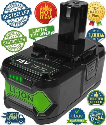 #ad 18V 8.0Ah Lithium Battery For Ryobi ONE Cordless Power Tools P108 P104 P105 $25.99