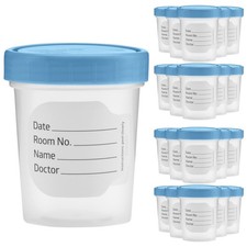 Specimen Cups with Lids 4 oz 20 Pack   Leak-Proof Urine Sample Containers, ...