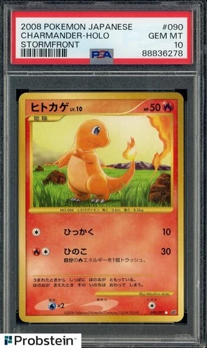 2008 Pokemon Japanese Stormfront #090 Charmander Holo PSA 10 GEM MINT