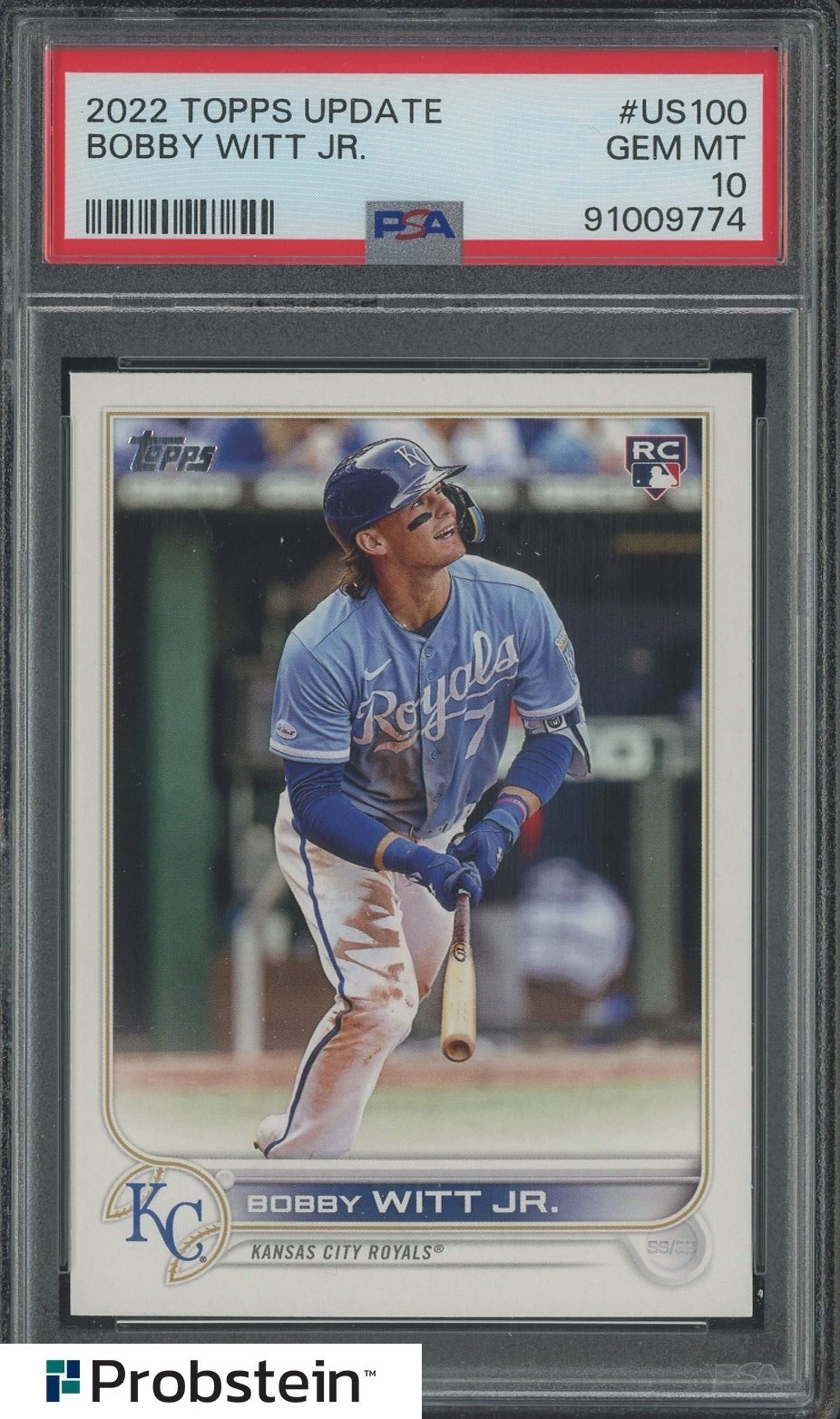 2022 Topps Update Bobby Witt Jr. RC Rookie RC PSA 10