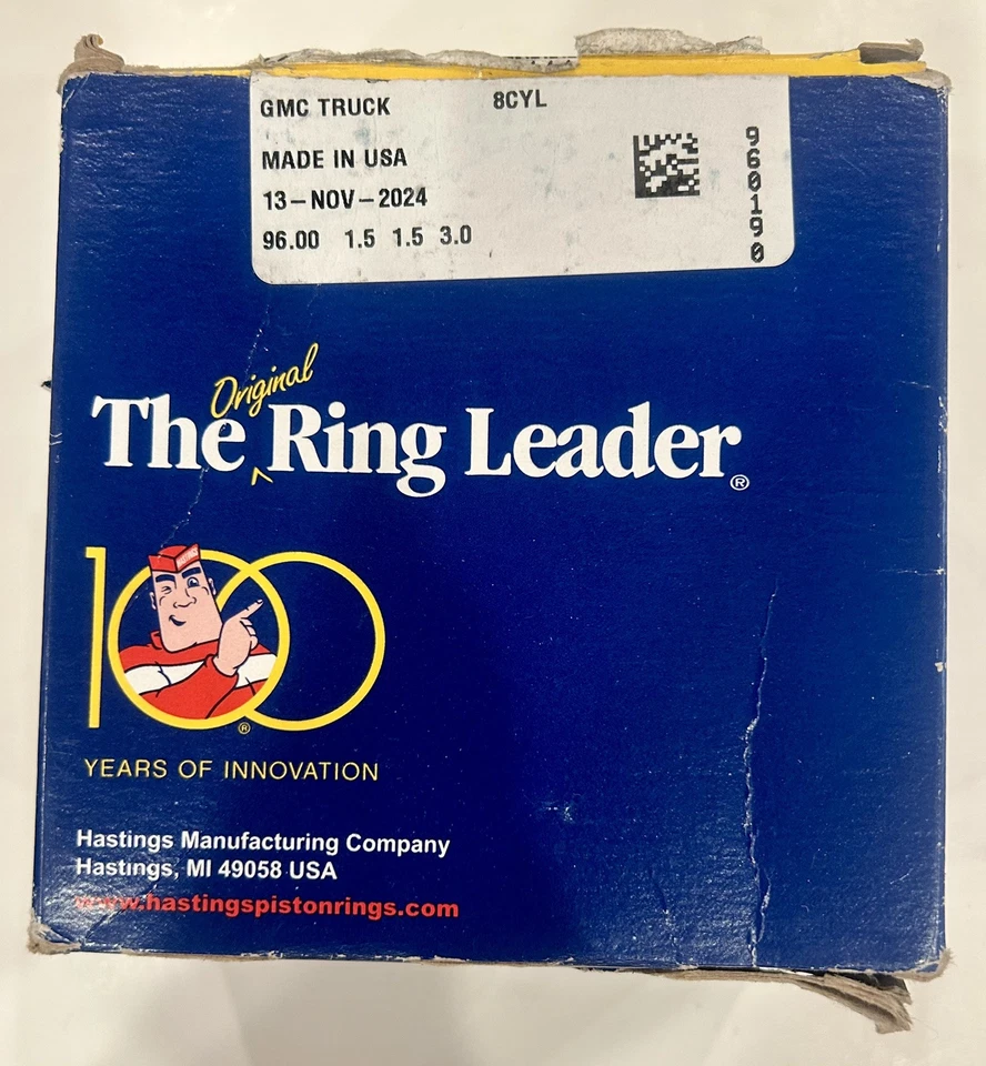 Anillos de pistón Hastings para GMC Buick Cadillac Chevrolet Pontiac 99-10 4,8 L 5,3 L Foto 3 de 4