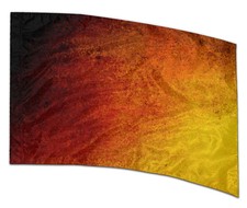 COLOR GUARD FLAGS FIERY HORIZON SILKS - NEW - 36" x 54" Standard Curved