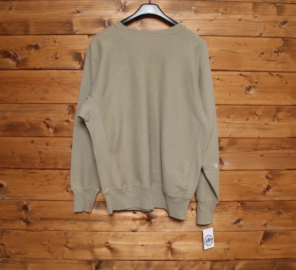 Sweat-Shirt Champion Reverse Wave Taille XL Utilisé (Sa2202) Vert Vintage Made U - Photo 2/4