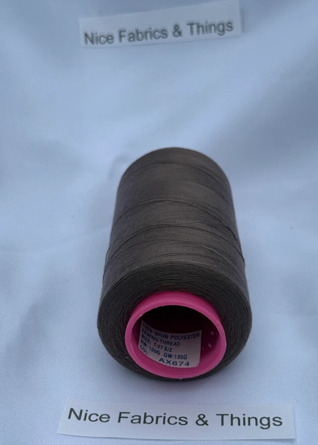 50 Spools -Brown AX 674 Multi Purpose Sewing Thread - Image 3 of 3