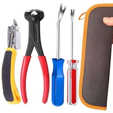 Upholstery Staple Remover Tack Puller Nail Remover Tool Set Nail Puller Plier...