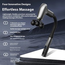 Massage Gun with Extension Handle, Back Massager for Pain Relief Deep Tissue