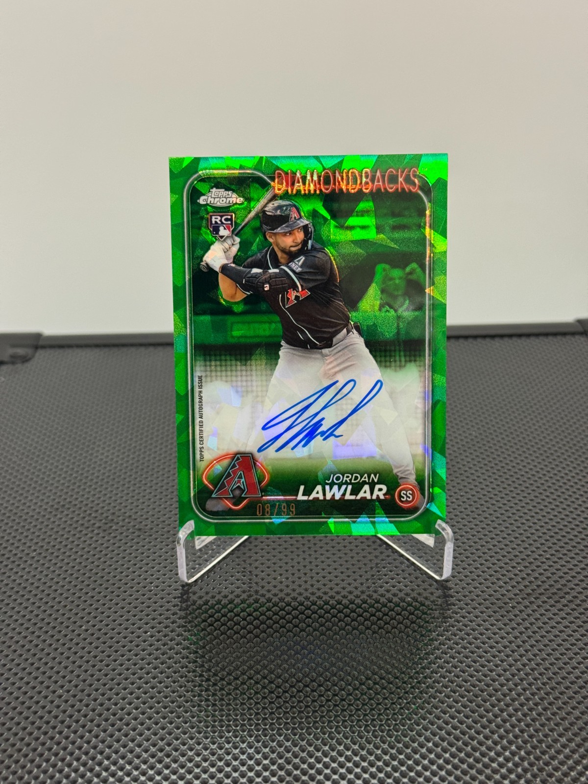 2024 TOPPS CHROME SAPPHIRE AUTO UPDATE GREEN #USA-JL JORDAN LAWLAR ROOKIE /99