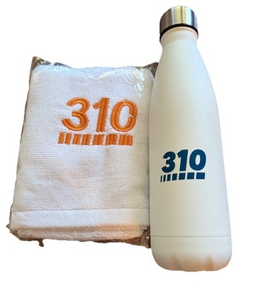 310 NUTRITION Sweat Towel & Stainless Steel Insulated Water bottle mug. NEW.