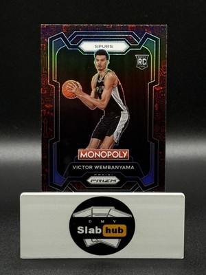 2023-24 Prizm Monopoly Red Pattern Icons Victor Wembanyama #81 (RC) Rookie SP