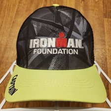 Ironman Running Hat Cap Adult Black Mesh Ironman Foundation Boco Gear