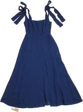 NEW, REFORMATION Twilight Midi Dress In Blue Size 4 #MD1305
