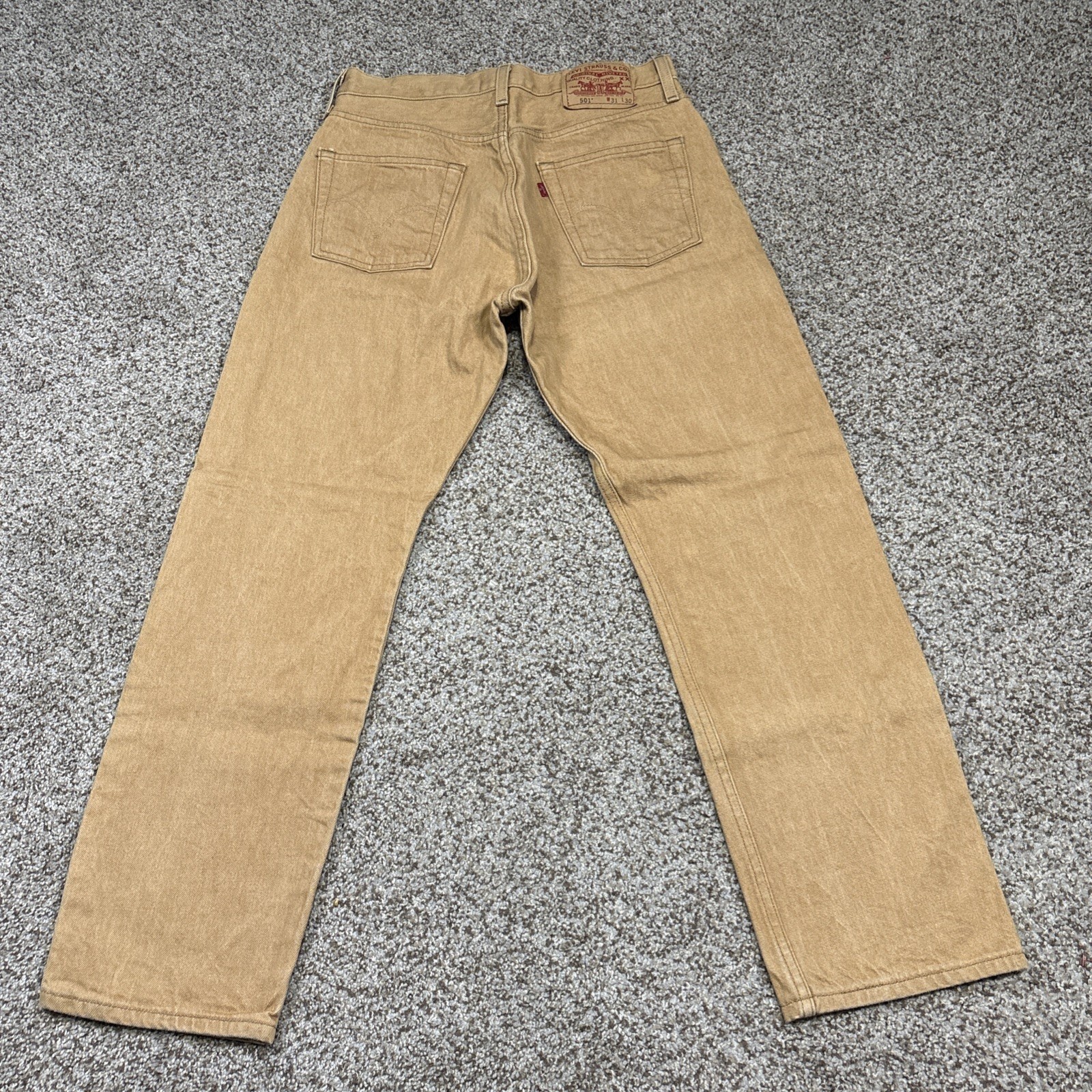 Levi's Men's 501 Original Fit Straight Leg 31x30 Tan Gold Fits 28 X 27 - View 13