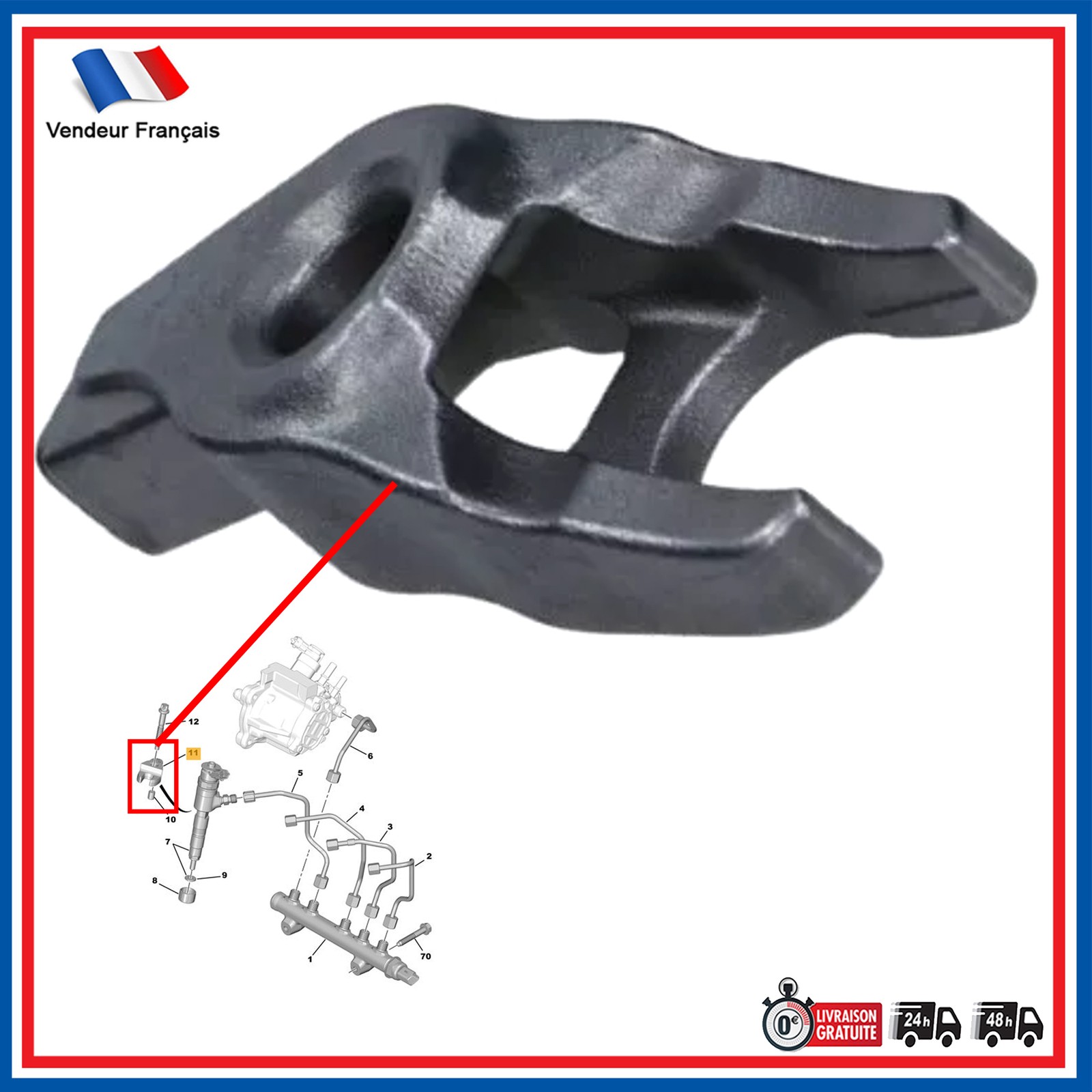 Injektor Gabel FüR Toyota Proace 1.6 D4D - 9801927080 9802823880-image